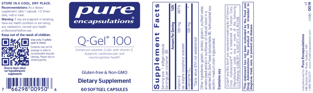 Pure Encapsulations Q-Gel 100 60 capsules