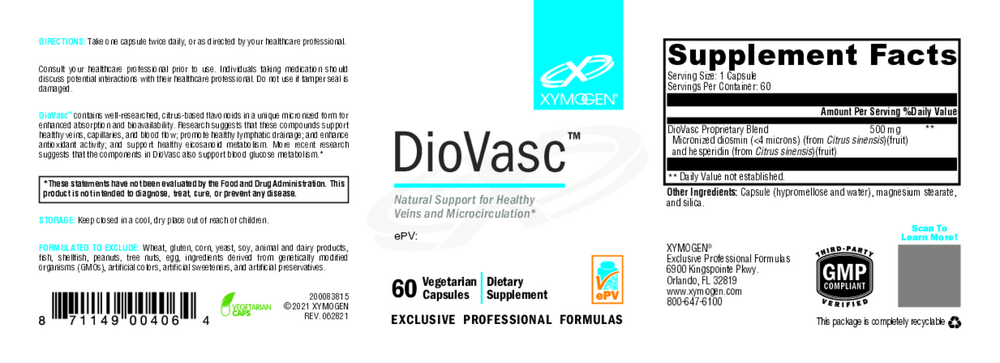 XYMOGEN DioVasc™ 60 capsules