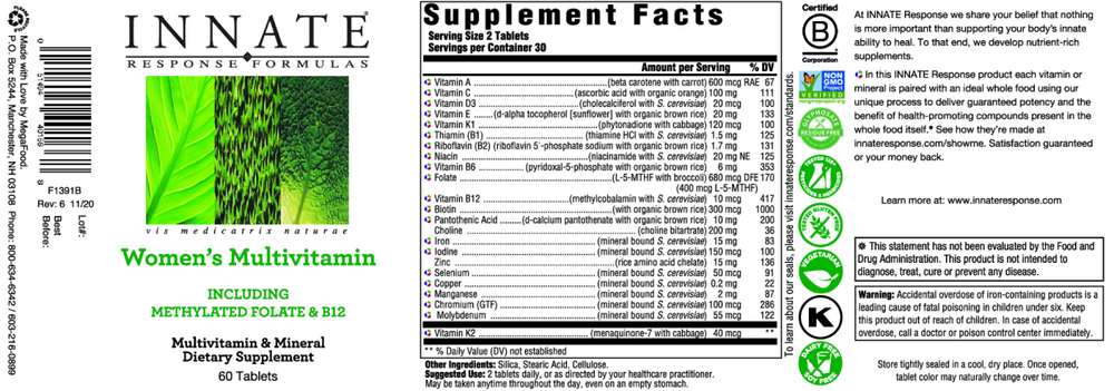 Innate Response Women's Multivitamin 60 tablets
