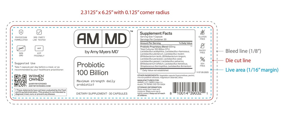Amy Myers MD Probiotic 100 Billion 30 capsules