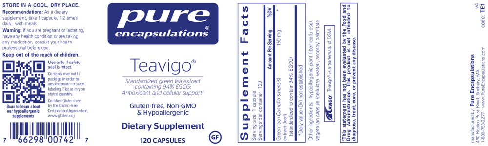 Pure Encapsulations Teavigo 120 capsules