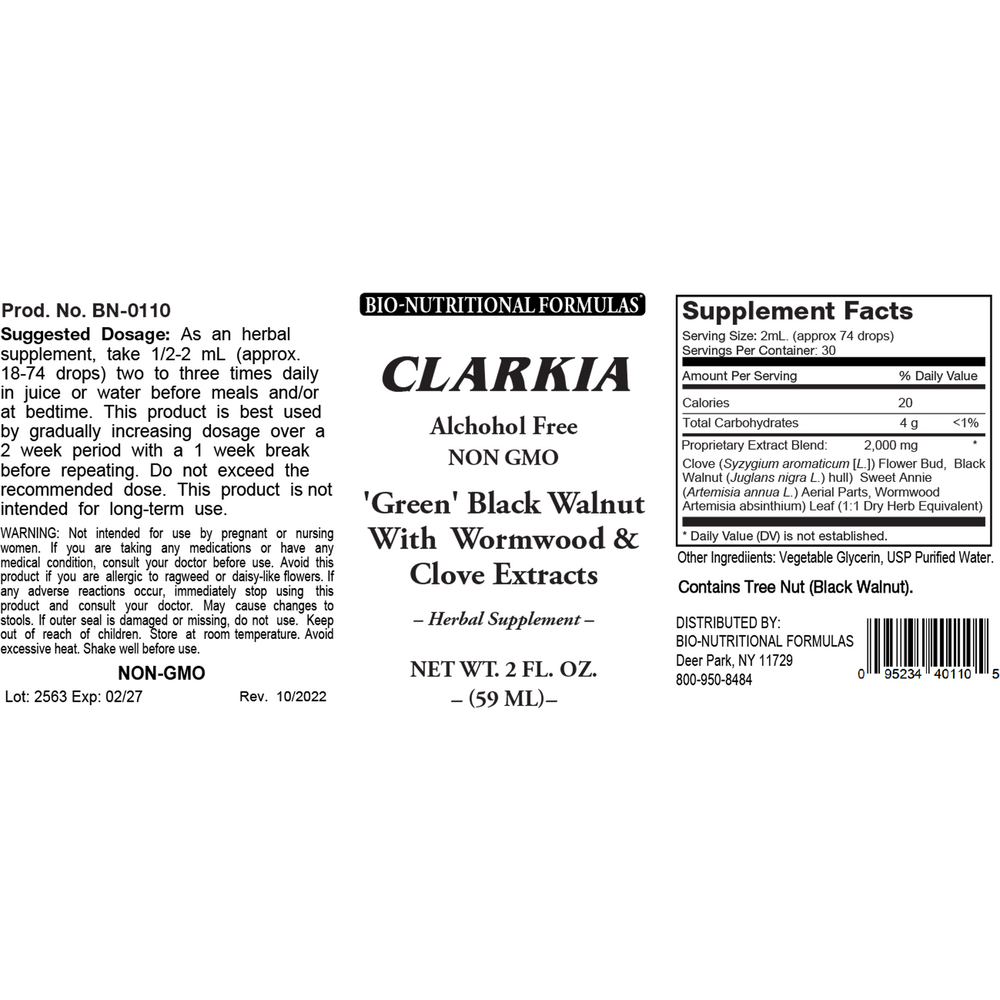 Bio-Nutritional Formulas Clarkia 59ml