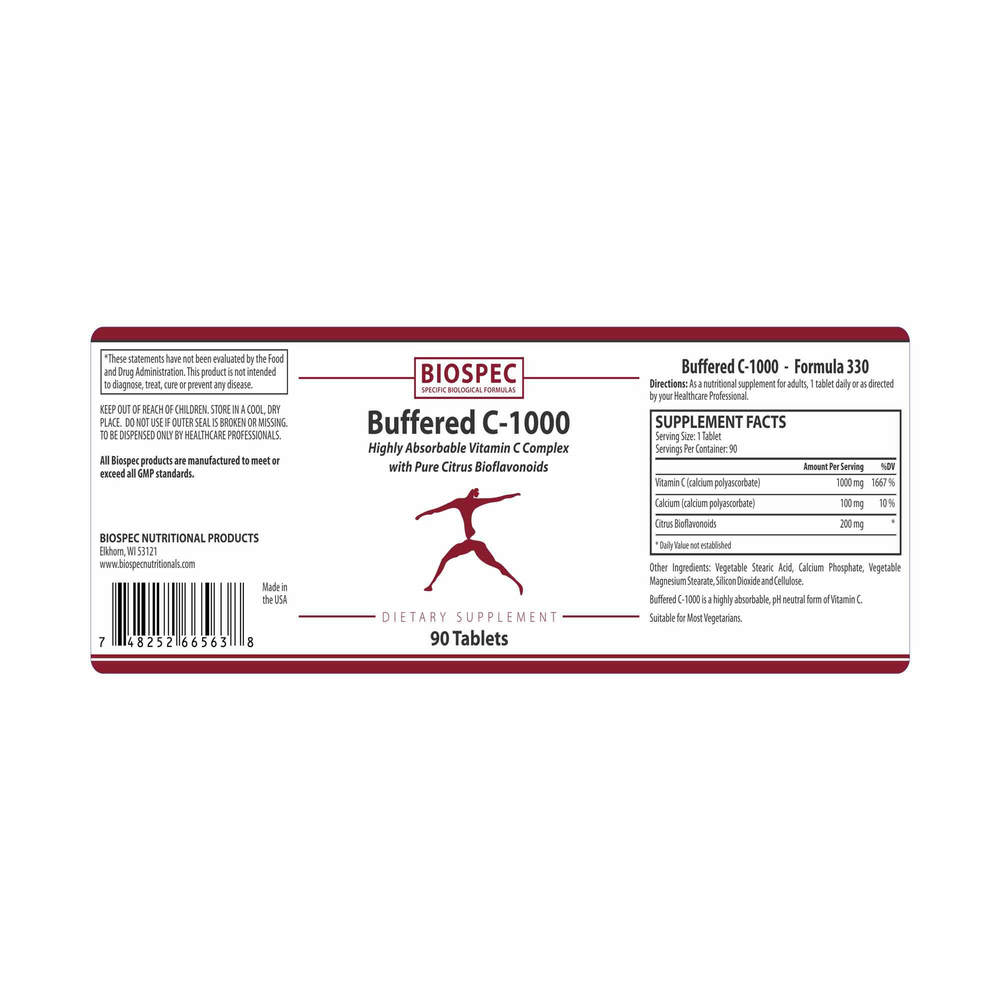 Biospec Nutritionals Buffered C-1000 90 tablets