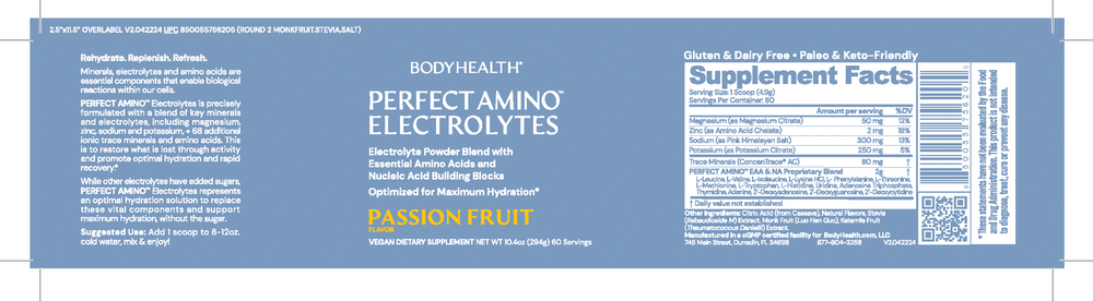 BodyHealth PerfectAmino Electrolytes, Passion Fruit 294 Grams
