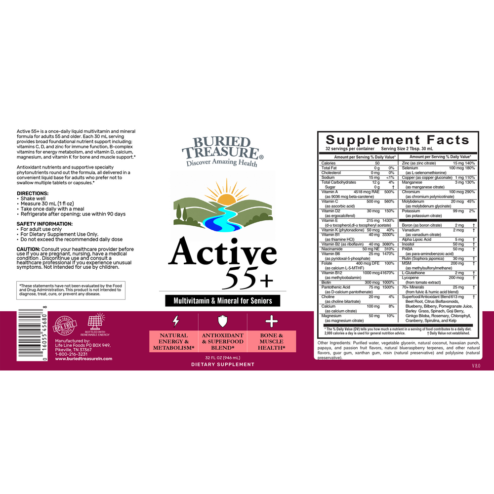 Buried Treasure Active 55 Plus 946ml