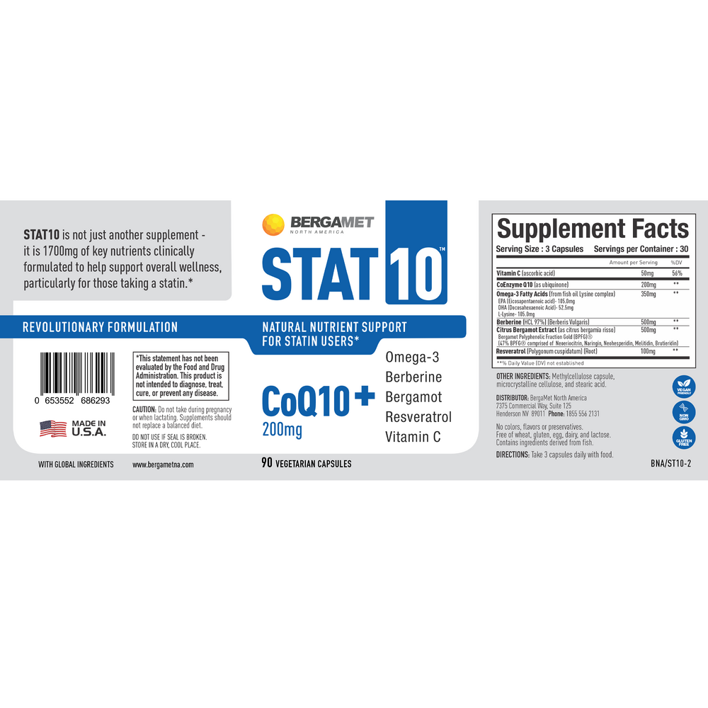 Bergamet BergaMet Stat10 CoQ10+ 90 capsules