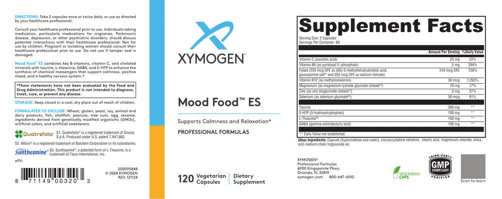 XYMOGEN Mood Food ES 120 capsules