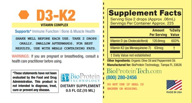 BioProtein Technology D3-K2 15 Milliliters