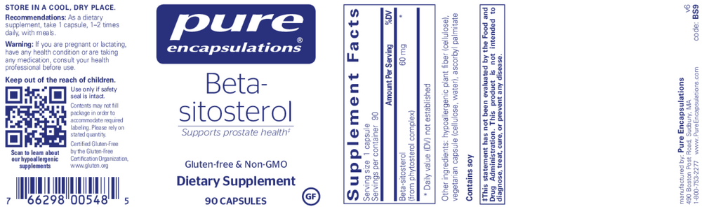 Pure Encapsulations Beta-Sitosterol 90 capsules