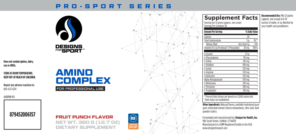Designs For Sport Amino Complex Fruit Punch 360g