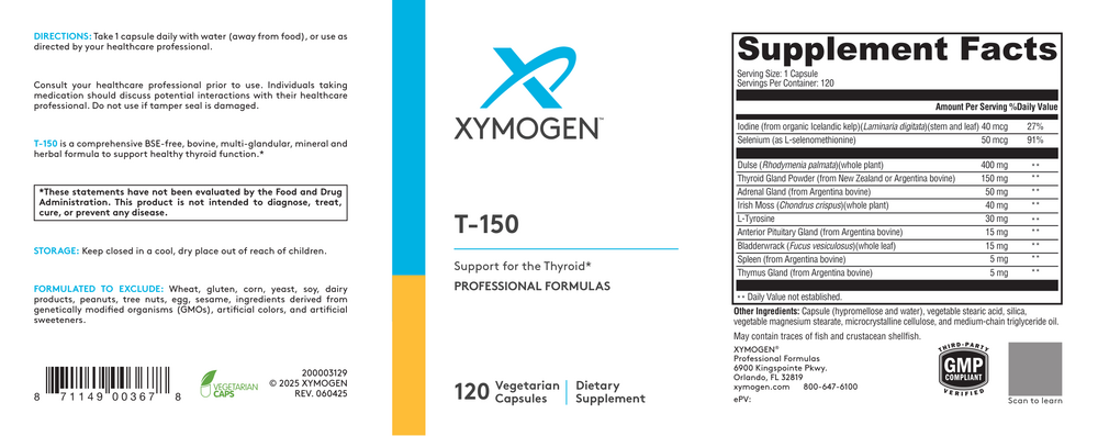 XYMOGEN T-150 120 capsules