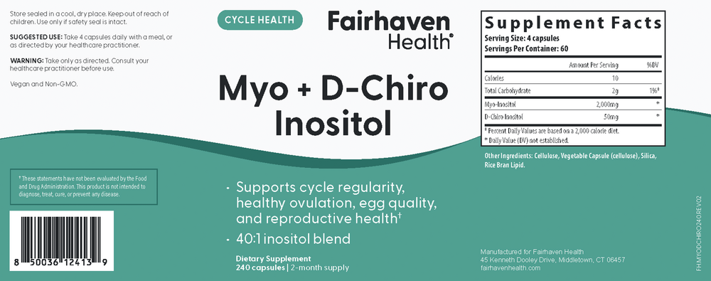 Fairhaven Health Myo + D-Chiro Inositol 40:1 240 capsules