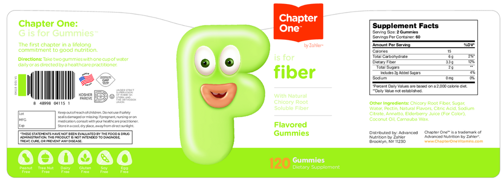 Chapter One Vitamins Fiber Gummies (120) 120 gummies