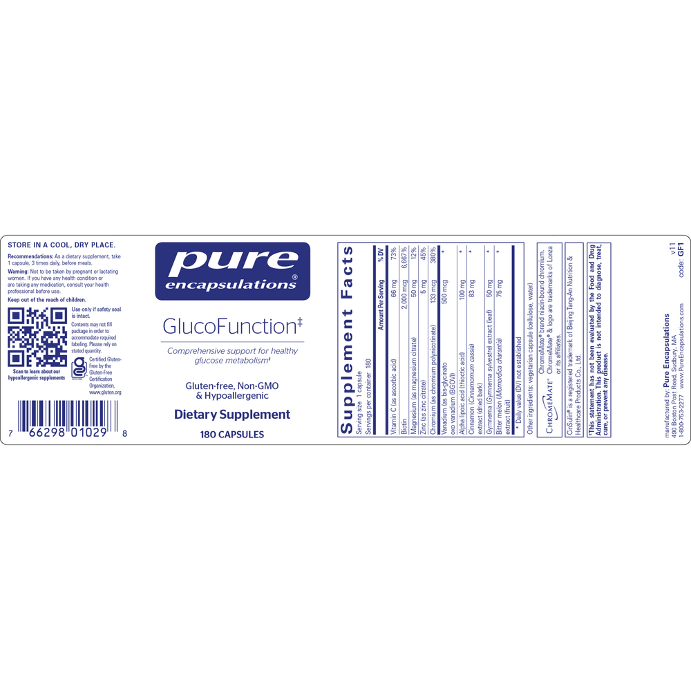 Pure Encapsulations GlucoFunction 180 capsules