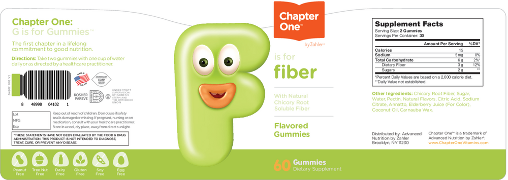 Chapter One Vitamins Fiber Gummies 60 gummies