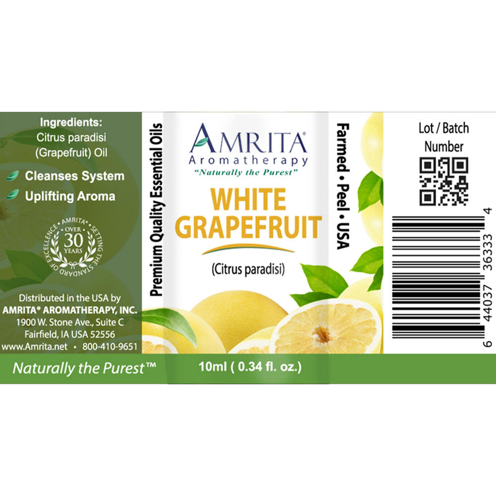 Amrita Aromatherapy White Grapefruit Essential Oil 0.34oz