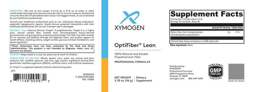 XYMOGEN OptiFiber Lean 96 Grams