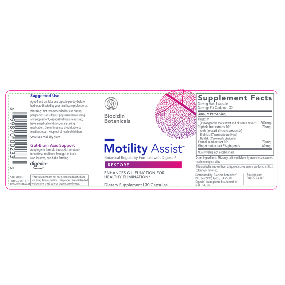 Biocidin Botanicals Motility Assist™ 30 capsules