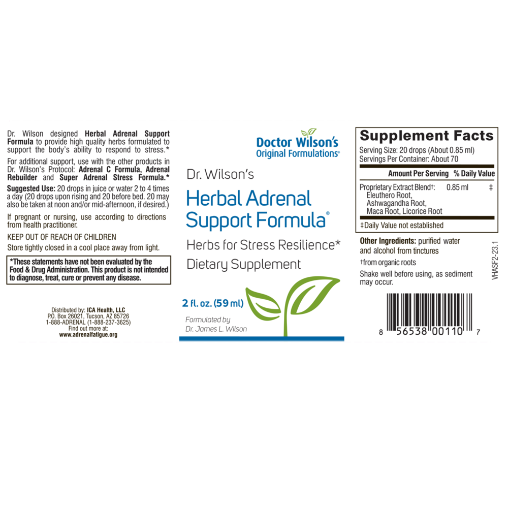 Doctor Wilson's Original Formulations Herbal Adrenal Support 59ml