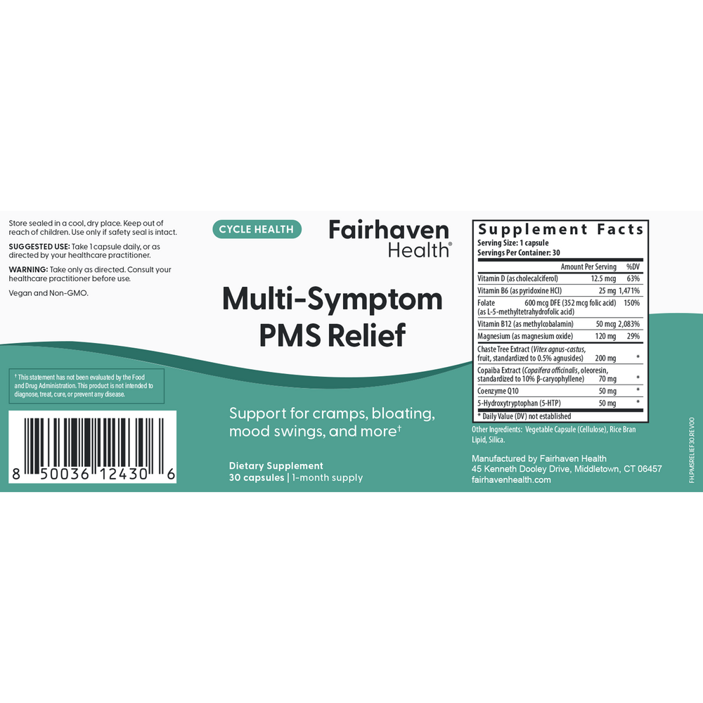 Fairhaven Health Multi-Symptom PMS Relief 30 capsules