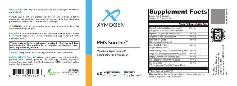 XYMOGEN PMS Soothe 60 capsules