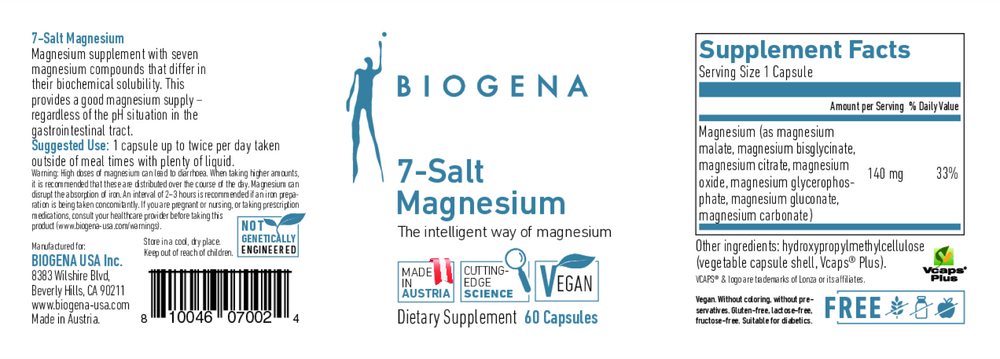 Biogena 7-Salt Magnesium 60 capsules