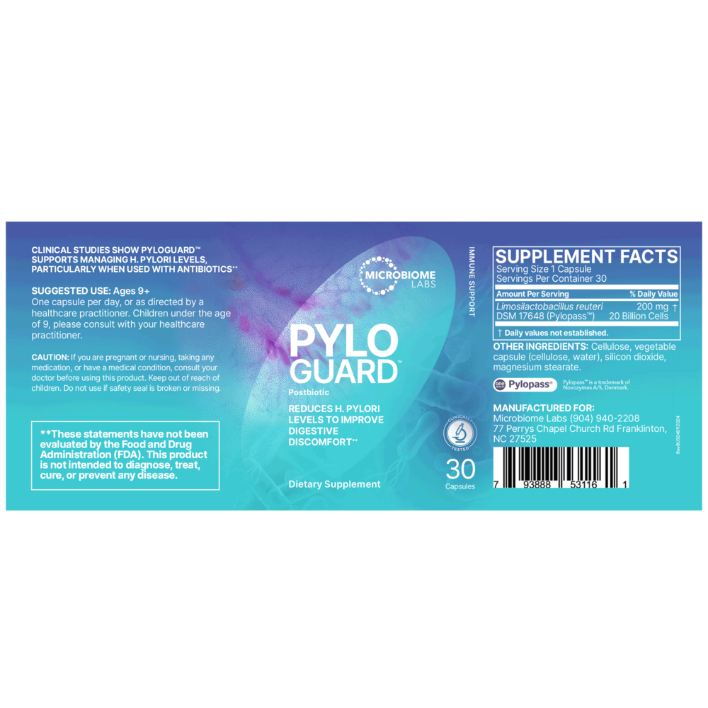 Microbiome Labs PyloGuard 30 capsules