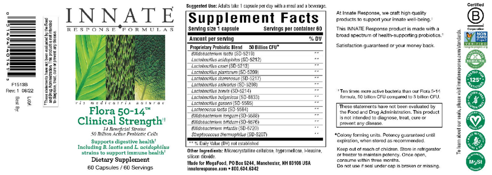 Innate Response Flora 50-14™ Clinical Strength 60 capsules