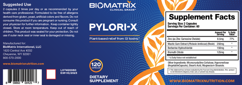 BioMatrix Pylori-X 120 capsules