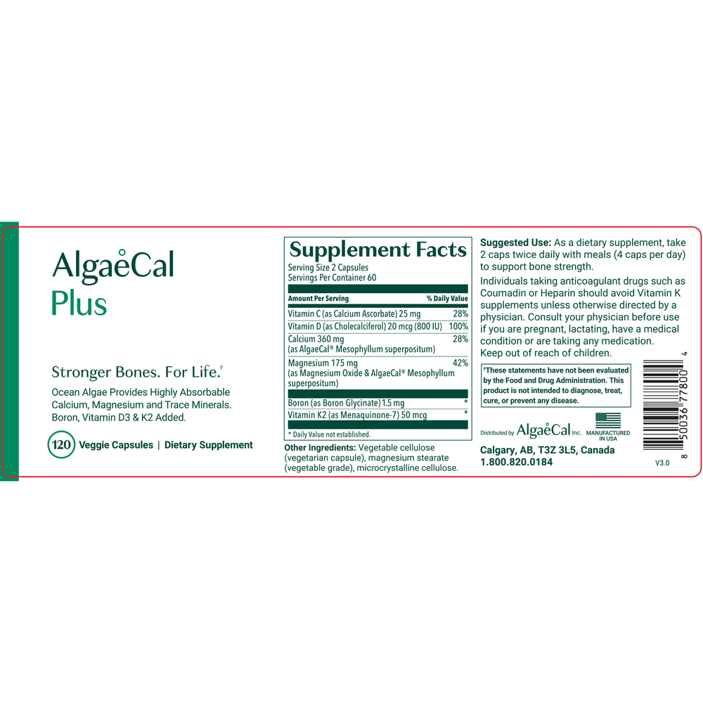 AlgaeCal AlgaeCal Plus 120 capsules