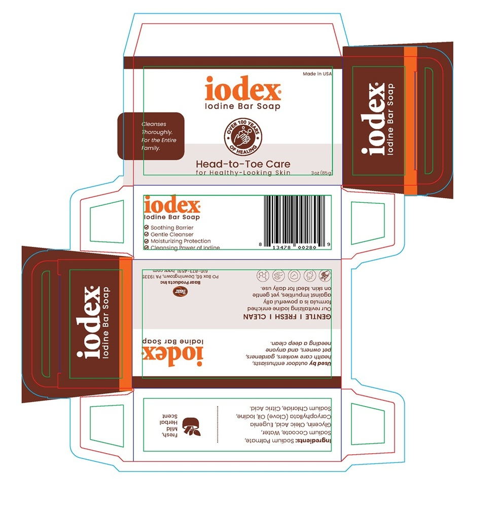 Baar Products Iodex Iodine Bar Soap 3 Ounces