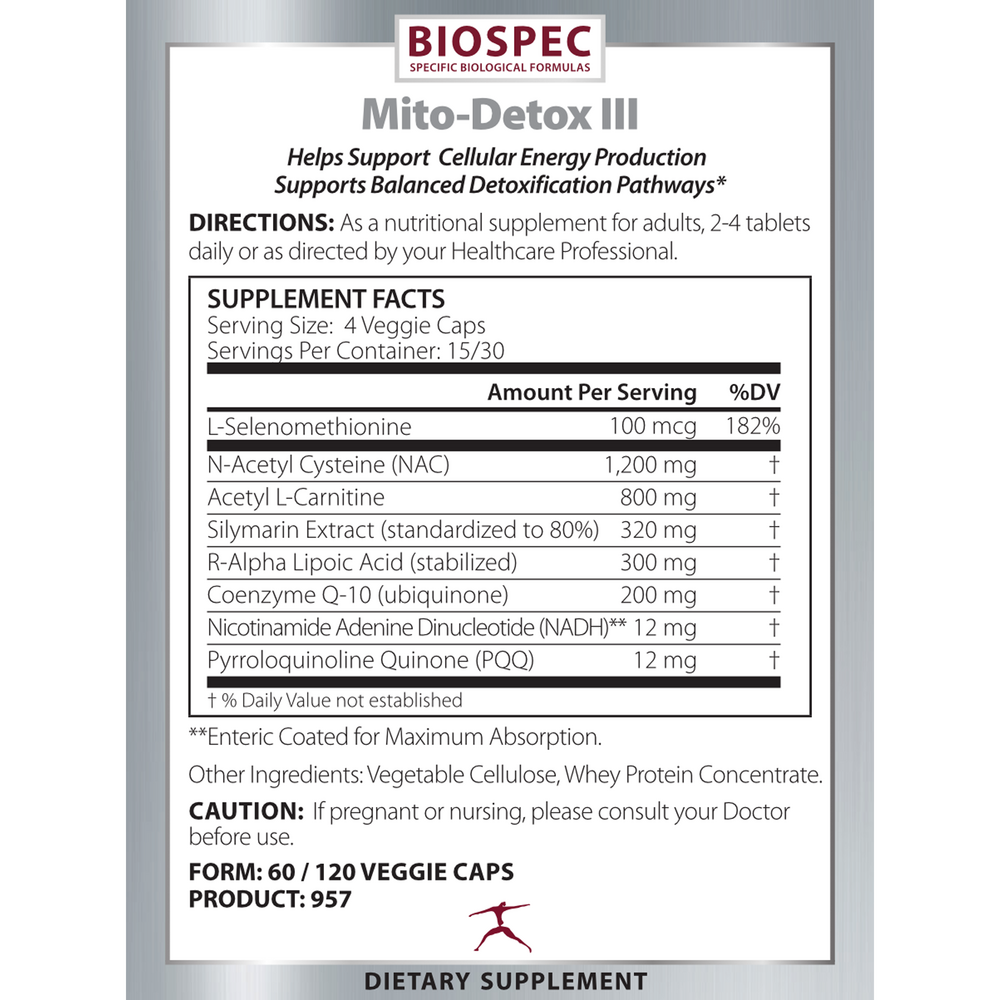 Biospec Nutritionals Mito-Detox III 60 capsules
