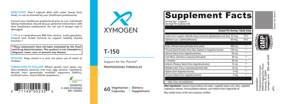 XYMOGEN T-150 60 capsules