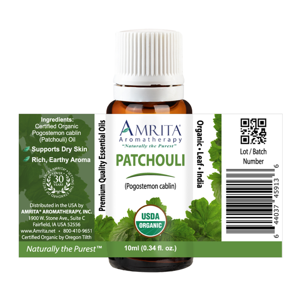 Amrita Aromatherapy Patchouli (Organic) 0.34oz