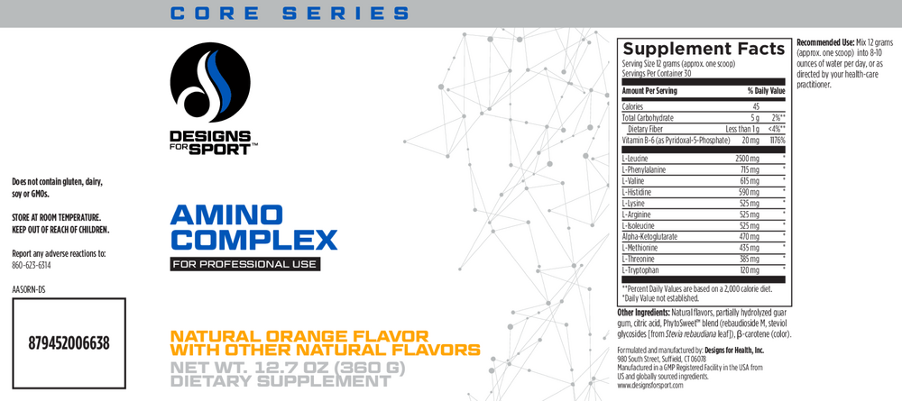 Designs For Sport Amino Complex Natural Orange (California Only) 360g