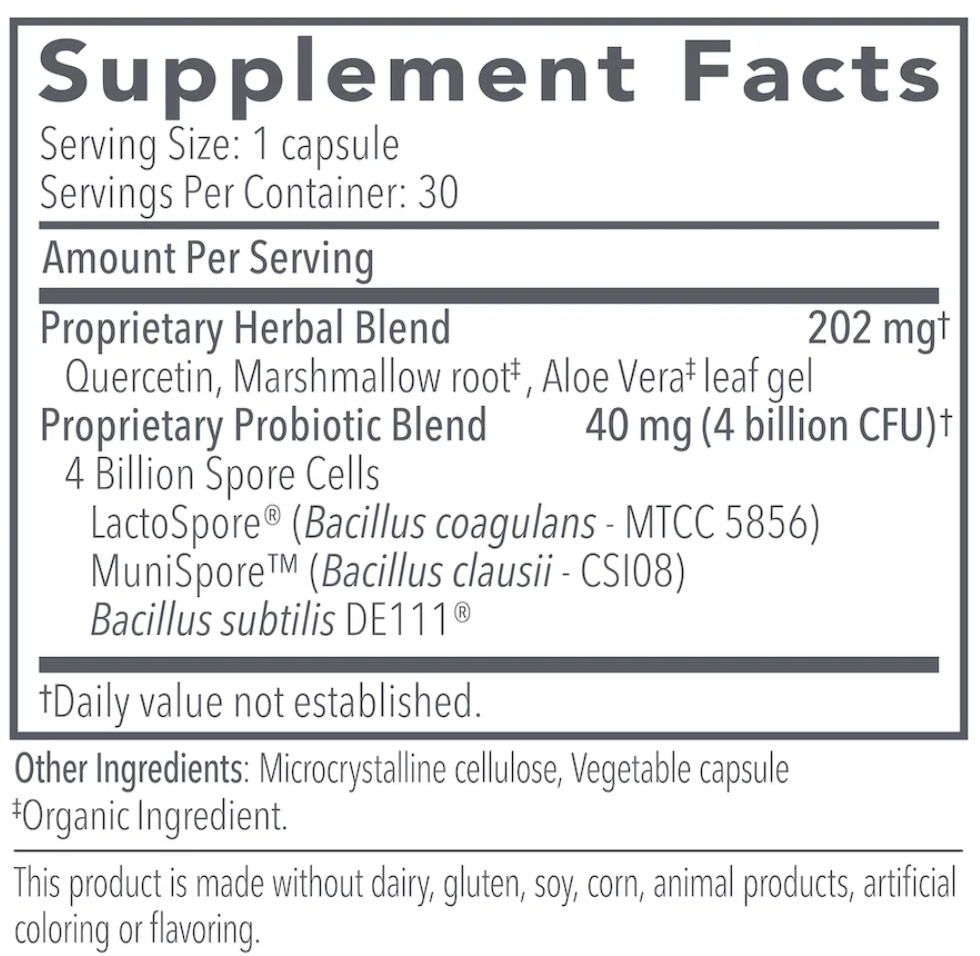 Biocidin Botanicals Proflora4R Restorative Probiotic Combination 30 capsules
