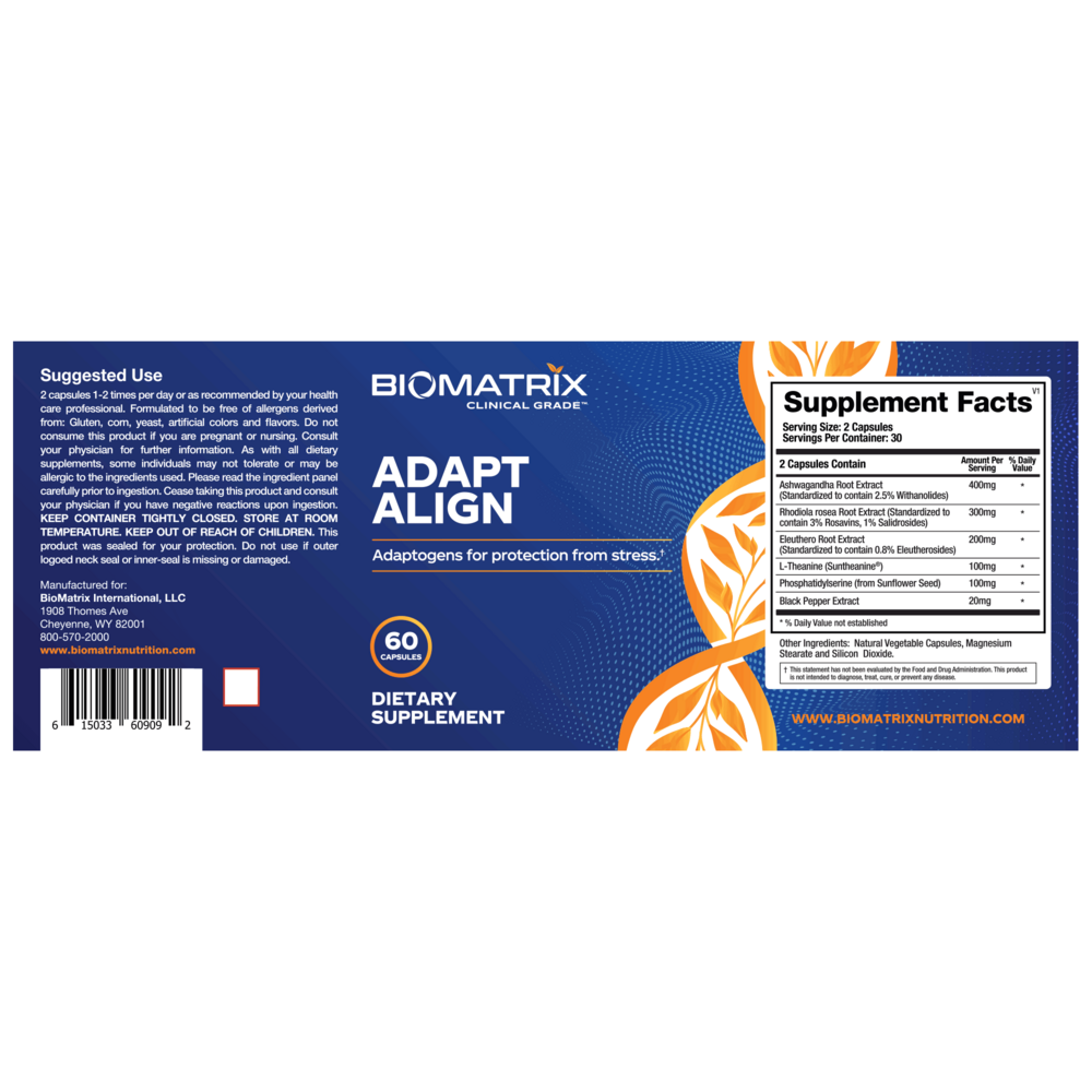 BioMatrix Adapt Align Adaptogen Blend 60 capsules