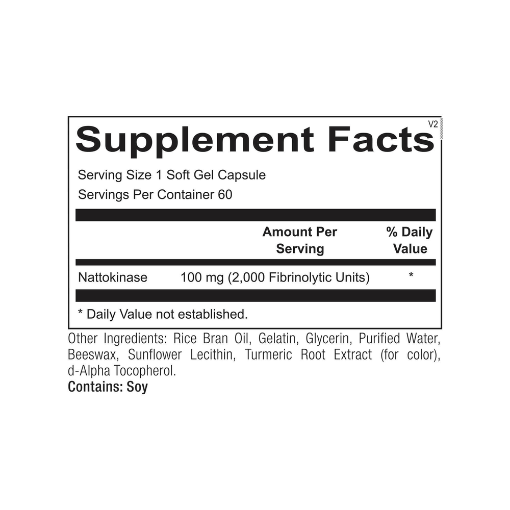 Ortho Molecular Products Nattokinase — 60 Soft Gel Capsules