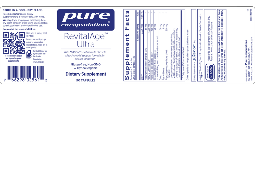 Pure Encapsulations RevitalAge Ultra 90 capsules