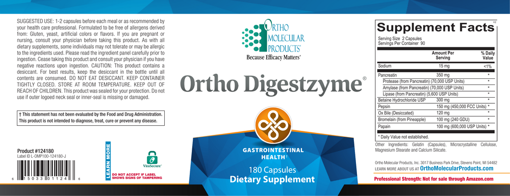 Ortho Molecular Products Ortho Digestzyme 180