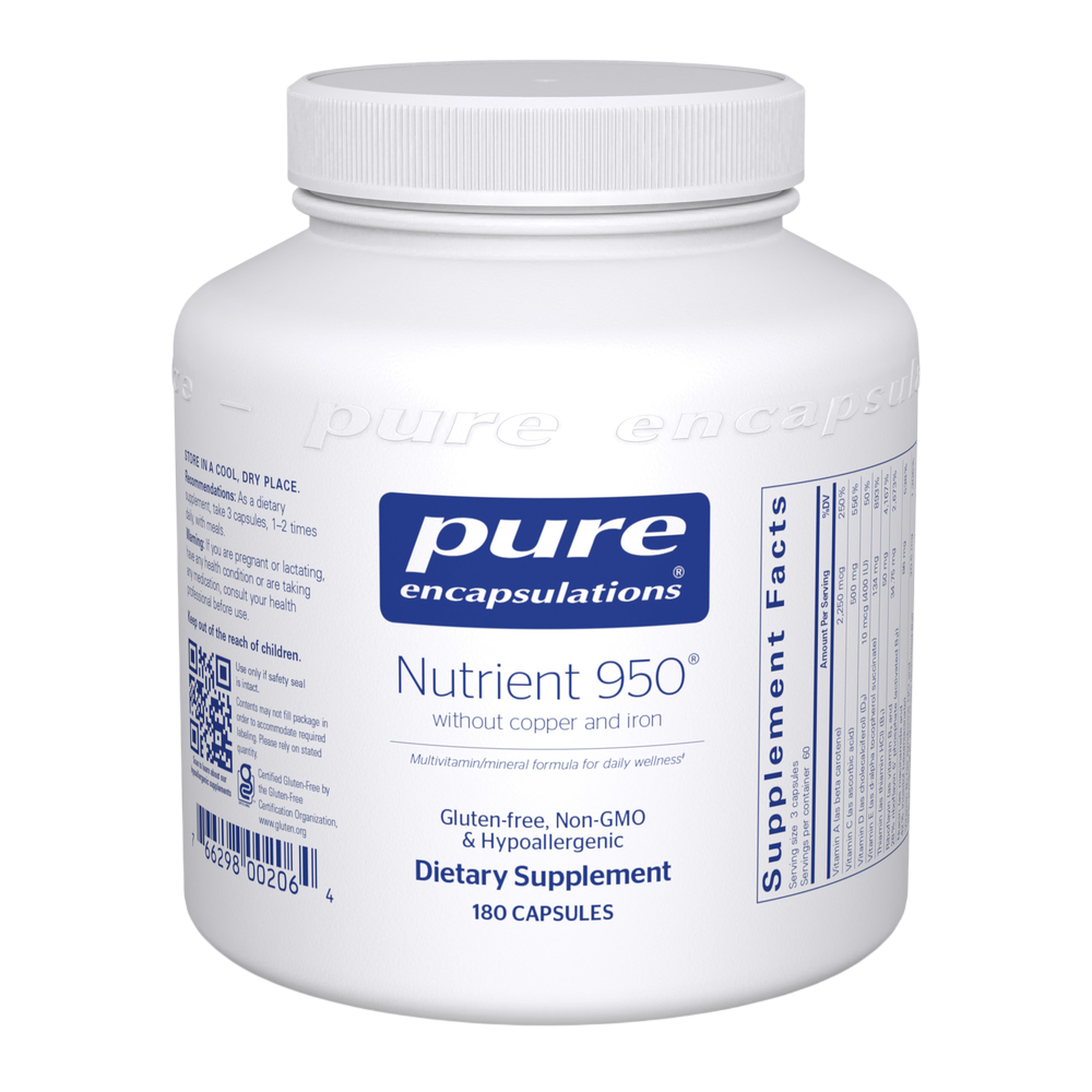Pure Encapsulations Nutrient 950® without Copper & Iron 180 capsules
