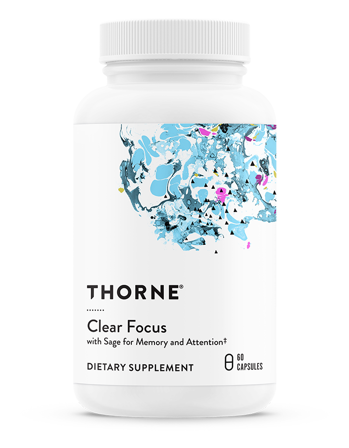 Thorne Clear Focus with Sage for Memory and Attention 60 capsules