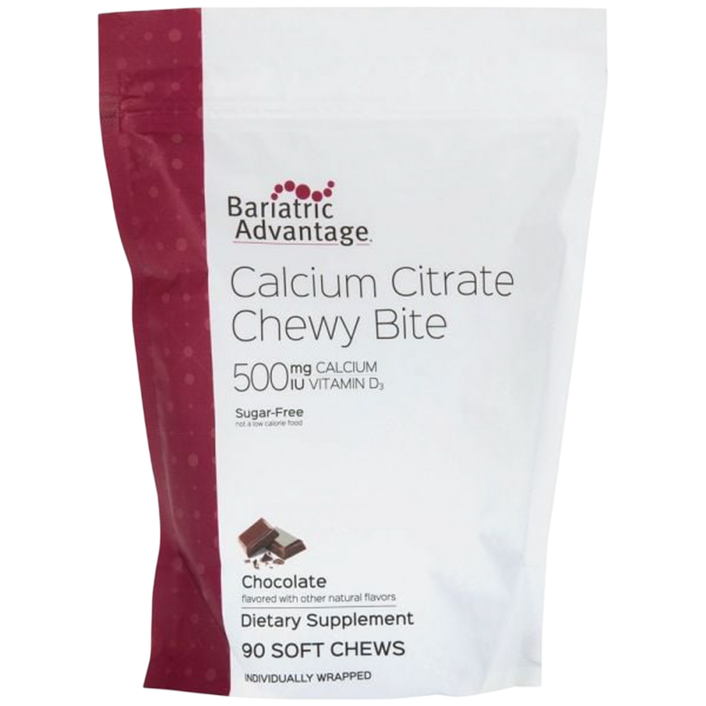 Bariatric Advantage Calcium Citrate Chewy 500mg Chocolate 90 chewables