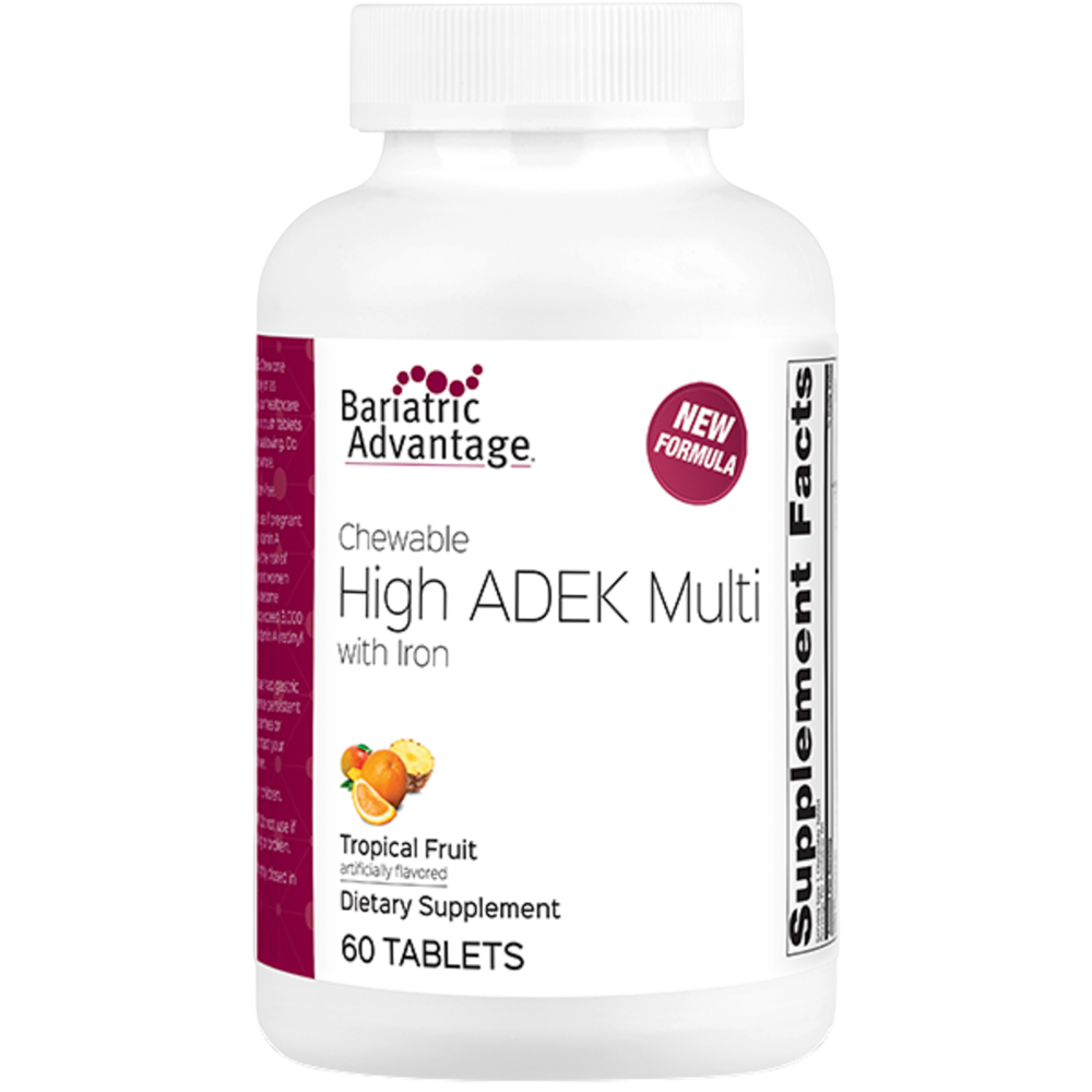 Bariatric Advantage Chewable High ADEK with Iron Tropical Fruit 60 tablets