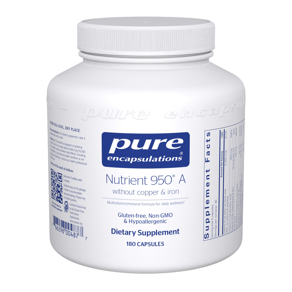 Pure Encapsulations Nutrient 950® A without copper & iron 180 capsules