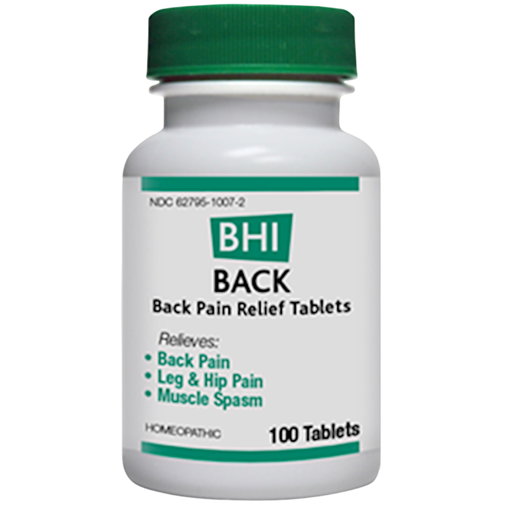 BHI Homeopathics/Medinatura BHI Back 100 tablets