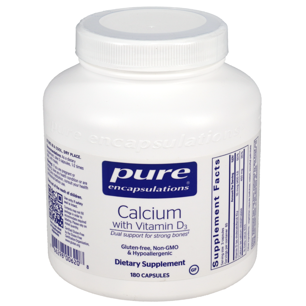 Pure Encapsulations Calcium With Vitamin D3 180 capsules