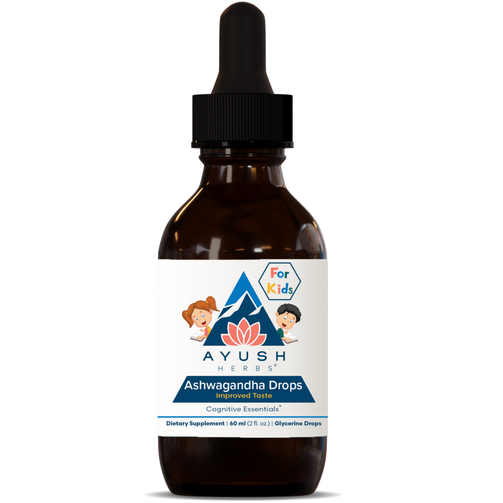Ayush Herbs Kids Ashwagandha Drops 60 Milliliters