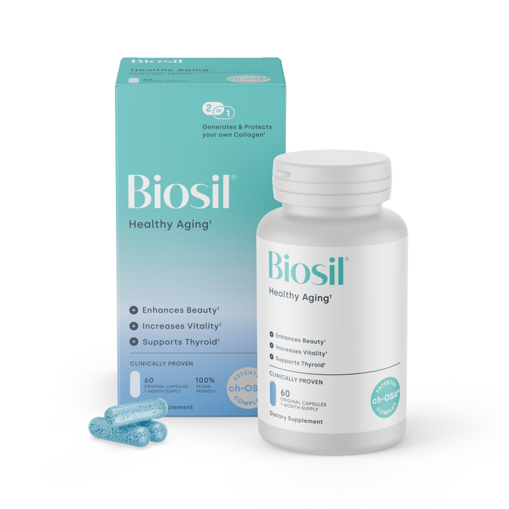 Biosil® Healthy Aging – ch-OSA® & Selenium for Skin, Hair & Joint Support 60 capsules