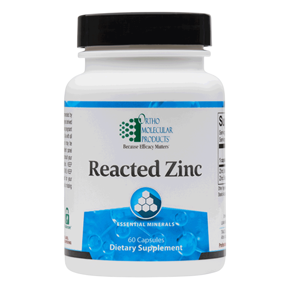 Ortho Molecular Products Reacted Zinc 60 capsules